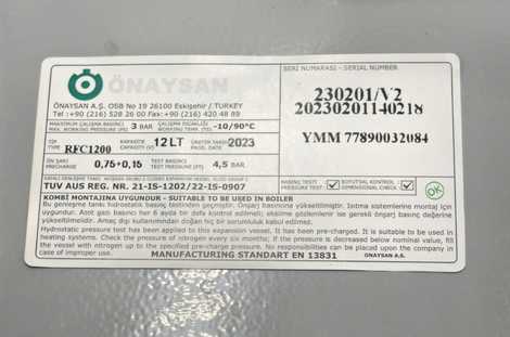 ET10025 Расширительный бак 12л 1/2,  Onaysan