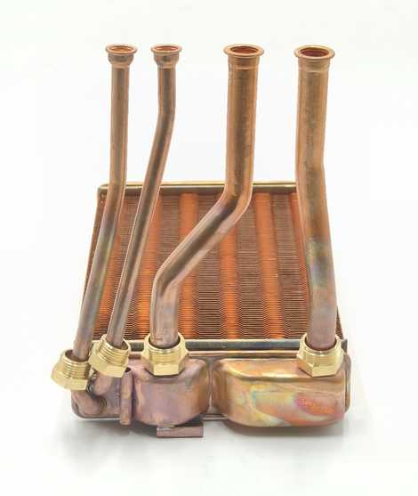 Теплообменник битермический L 280 мм (24 кВт)