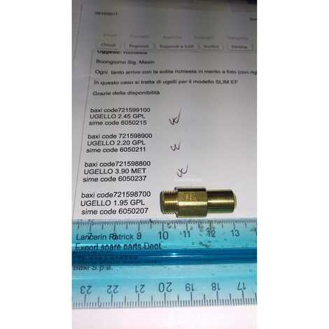 Форсунка ø1,95для сжиженного газа