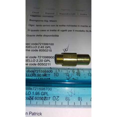 Форсунка ø2,20для сжиженного газа