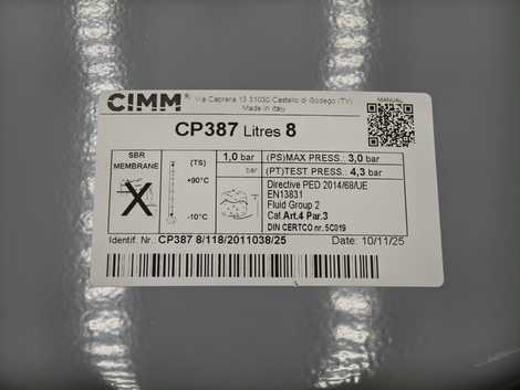 Круглый расширительный бак, 8л M14X1