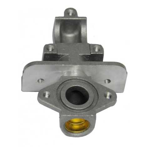 Фланец с прокладкой рампы подачи газа в сборе